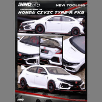PREORDER INNO64 1/64 HONDA CIVIC TYPR-R (FK8) White IN64-FK8-WHI (Approx. Release Date : JULY 2025 subject to the manufacturer's final decision)