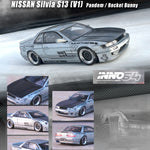 PREORDER INNO64 1/64 NISSAN SILVIA (S13) V1 PANDEM ROCKET BUNNY Silver IN64-S13V1-SIL (Approx. Release Date : August 2023 subject to the manufacturer's final decision)