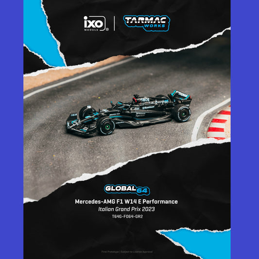 PREORDER TARMAC WORKS GLOBAL64 1/64 Mercedes-AMG F1 W14 E Performance Italian Grand Prix 2023 George Russell T64G-F064-GR2 (Approx. Release Date :  APR 2026 subject to manufacturer's final decision)