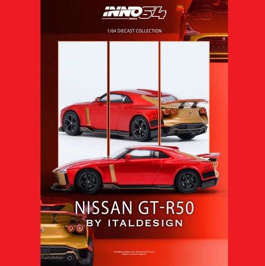 INNO64 1/64 R50 GT-R By Italsedign RED IN64-R50-RED