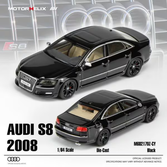 Motorhelix 1/64 Audi S8 2008 Customized-CY M68217DZ-CY