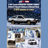 PREORDER HOBBY JAPAN JDM64 1/64 Toyota SPRINTER TRUENO (AE86)/ INITIAL D  (Takumi Fujiwara  AND Natsuki Mogi) HJDMD001F (Approx. Release Date : Q2 2026 subjects to the manufacturer's final decision)