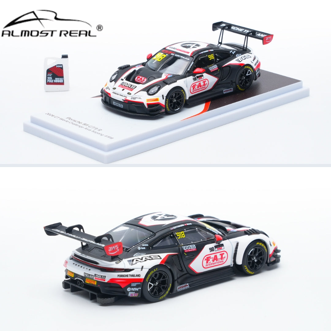 PREORDER Almost Real 1/64 Porsche 911 GT3 R - 2026 GT World Challenge Asia Sepang #918  640004111 (Approx. Release Date: Q4 2026 and subject to the manufacturer's final decision)