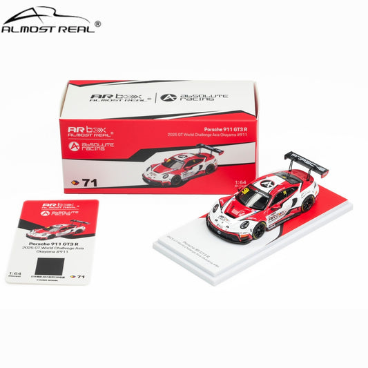 PREORDER Almost Real 1/64 Porsche 911 GT3 R 2025 GT World Challenge Asia Okayama #911 640009001 (Approx. Release Date: Q4 2026 and subject to the manufacturer's final decision)