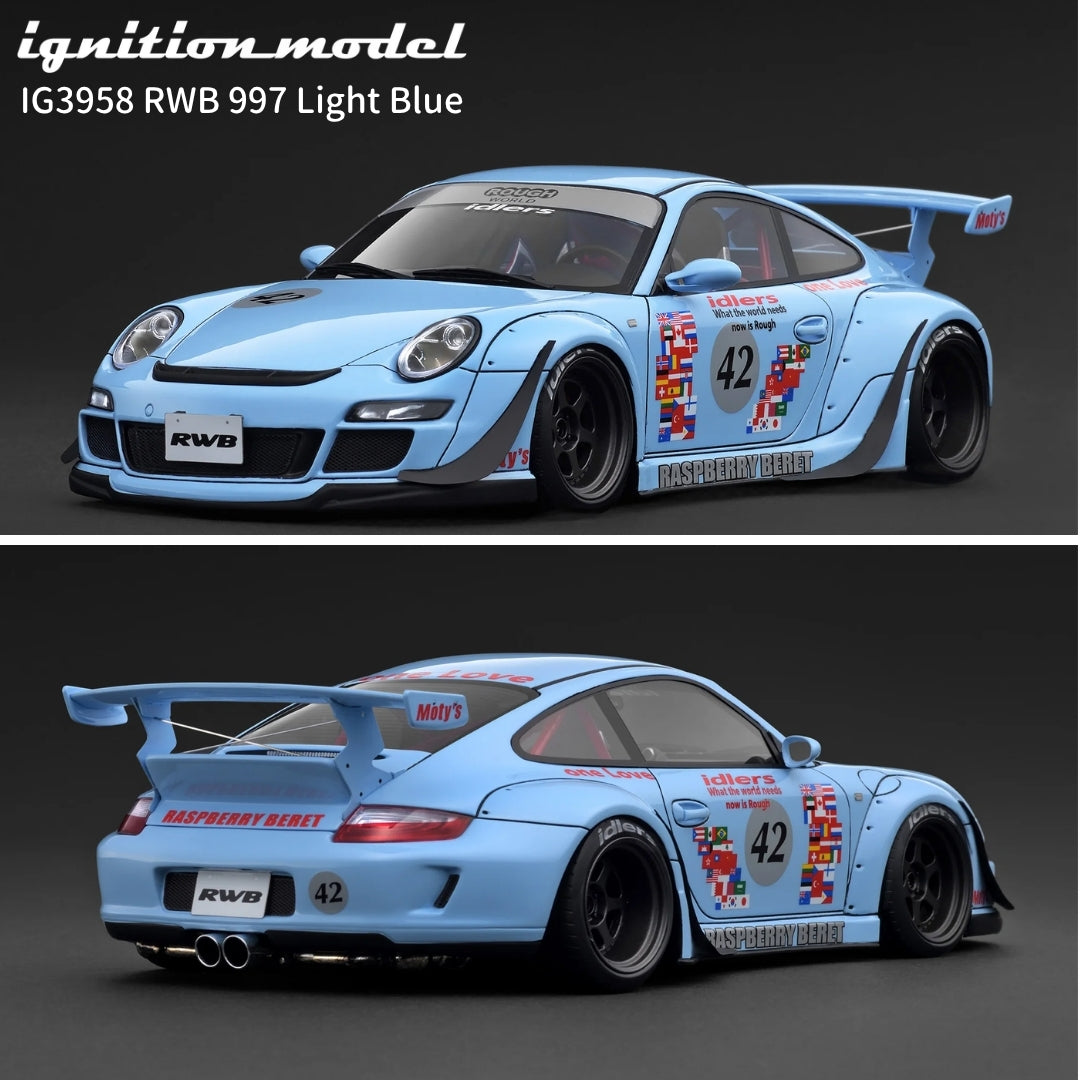 Ignition Model 1/18  RWB 997 Light Blue IG3958