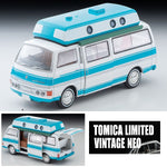 TOMYTEC TLVN 1/64 Nissan CARAVAN Camper White/Sky Blue 1973 LV-N312a