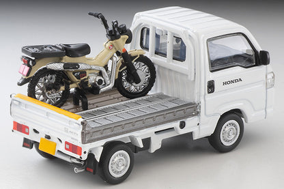 TOMYTEC TLVN 1/64 Honda Acty Truck Motorcycle Shop Specification (White) with Honda CT125 Hunter Cub) LV-N330a