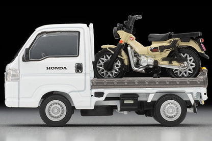 TOMYTEC TLVN 1/64 Honda Acty Truck Motorcycle Shop Specification (White) with Honda CT125 Hunter Cub) LV-N330a