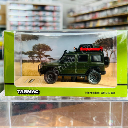 TARMAC WORKS ROAD64 1/64 Mercedes-AMG G63 Dark Green with off-road roof rack T64R-040-GN