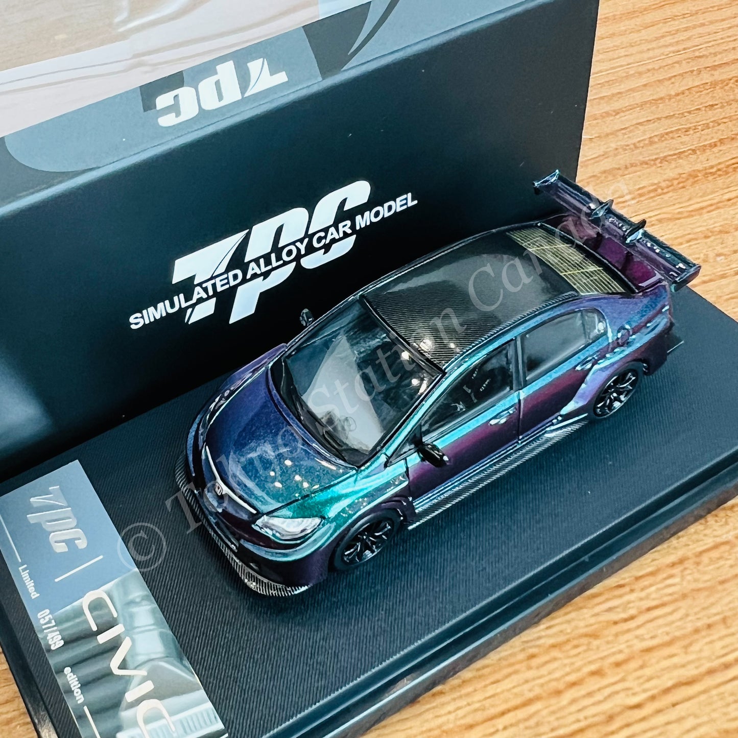 TPC 1/64 Civic FD2 Chameleon with Black Wheels TPC645705