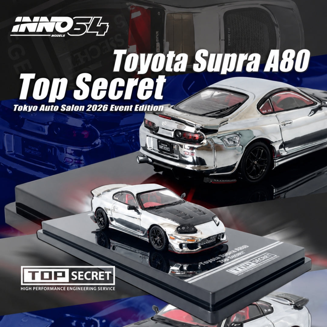 INNO64 TOYOTA SUPRA A80 TOP SECRET Tokyo Auto Salon 2026 Event Edition  IN64-A80TS-TAS26**Limited to ONE per customer**
