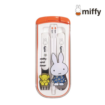 KUTSUWA Miffy Set: Chopsticks, Spoon, and Fork 4901478175732