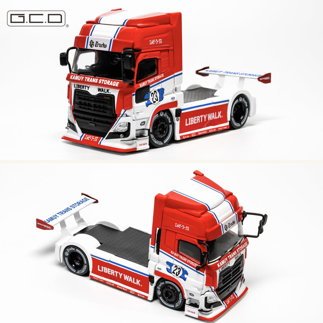 PREORDER GCD 1/64 LB-Truck UD Quon - Red/White (RHD) KS-099-855 (Approx. Release Date: Q4 2026 and subject to the manufacturer's final decision)