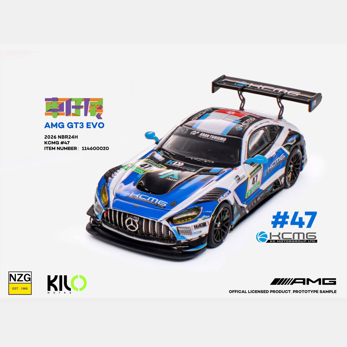 KILO Works 1/64 AMG GT3 EVO KCMG 2026 Nürburgring 24H Hong Kong Toycar Salon Exclusive