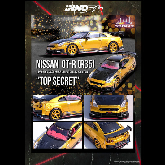 INNO64 1/64 NISSAN SKYLINE GT-R (R35) "TOP SECRET" Tokyo Auto Salon 2024 Kuala Lumpur Exclusive Edition