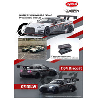 PREORDER KYOSHO 1/64 Nissan GT-R Nismo GT-3 Presentation with MOTN LED Base Compatible – White 07131LW (Approx. Release Date : Q3 2025 subject to manufacturer's final decision)