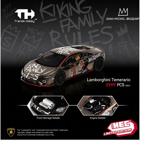 Trends Hobby 1/64 Lamborghini Temerario Basquiat collaboration(Chrome Gunmetal) 241082(F) [HOBBY EXPO CHINA HEC 2026] Limited Edition 2999pcs **Limited to ONE per customer**
