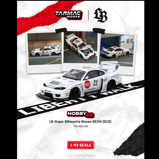 PREORDER HOBBY43 1/43 LB-Super Silhouette Nissan SILVIA (S15) Drift 2025 T43-029-DR2 (Approx. Release Date :  JUNE 2026 subject to manufacturer's final decision)