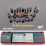 MINI GT 1/64 Oracle Red Bull Racing RB18 #1 Max Verstappen 2022 Abu Dhabi GP Pit Crew Set MGTS0007