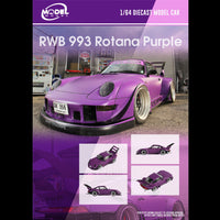 RWB 993 Rotana 1:64 ミニカー パープル Street WARRIOR 1:64 Porsche RWB 993 Rotana Purple Diecast