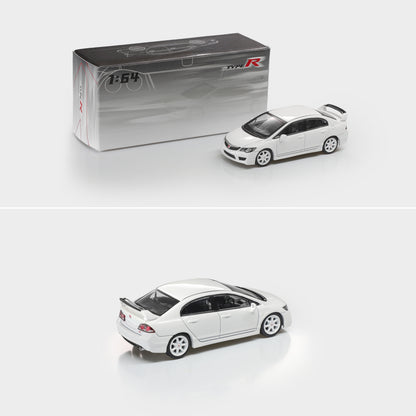 PREORDER MODELMODEL 1/64 Honda Civic Type-R FD2 2009 White (Paper Box) MM64-FD2-001A (Approx. Release Date: Q4 2026 and subject to the manufacturer's final decision)