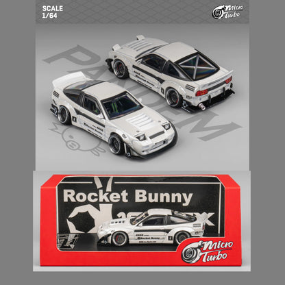 Micro Turbo 1/64 180SX Rocket Bunny - Metalic White MT6407C3