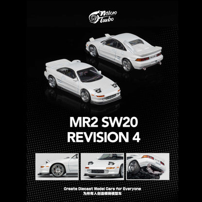 Micro Turbo 1/64 Custom MR-2 SW20 Revision 4 Ver.2 - White MT6402C2