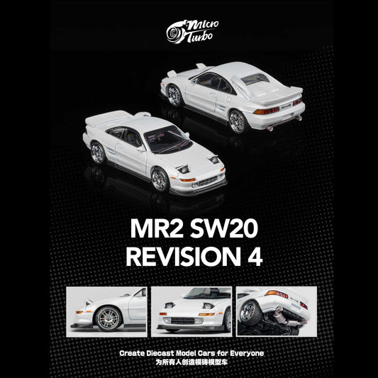 Micro Turbo 1/64 Custom MR-2 SW20 Revision 4 Ver.2 - White MT6402C2