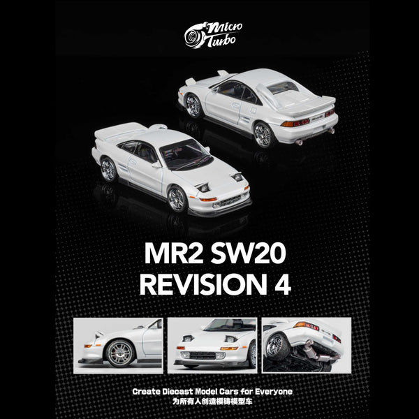 Micro Turbo 1/64 Custom MR-2 SW20 Revision 4 Ver.2 - White MT6402C2