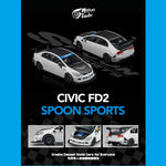 Micro Turbo 1/64 Custom FD2 Spoon - Metallic White MT6411B1