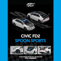Micro Turbo 1/64 Custom FD2 Spoon - Metallic White MT6411B1