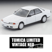TOMYTEC TLVN 1/64 Nissan Skyline 4-door Sports Sedan GXi Type X WHITE 1992 LV-N194d