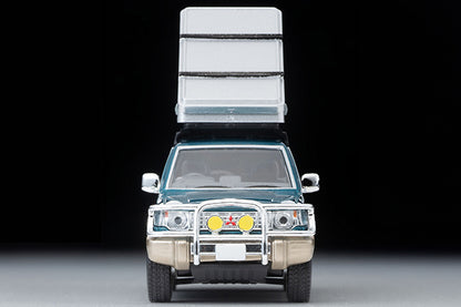 PREORDER TOMYTEC TLVN 1/64 Mitsubishi Pajero Mid Roof Wide VR with optional parts (green/beige) 1991 with tent and figure LV-N206c (Approx. Release Date : Feb 2025 subject to manufacturer's final decision)