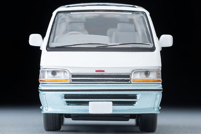 TOMYTEC TLVN 1/64 Toyota Hiace Wagon Super Custom (White / Light Blue) 1990 LV-N208d