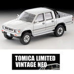 PREORDER TOMYTEC TLVN 1/64 Toyota Hilux 4WD Pickup Double Cab SSR (Silver) 1991 LV-N256c (Approx. Release Date : JULY 2025 subject to manufacturer's final decision)