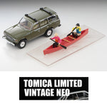 PREORDER TOMYTEC TLVN 1/64 Toyota Land Cruiser 60 (Olive) Canoe, Figure Included LV-N279e (Approx. Release Date : March 2025 subject to manufacturer's final decision)