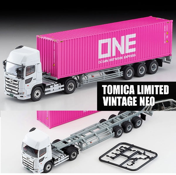 TOMYTEC TLVN 1/64 Hino Profia 40ft Container Trailer (Toho Sharyo TC36H1C34) Ocean Network Express LV-N292b