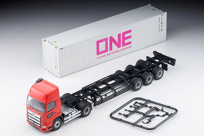 TOMYTEC TLVN 1/64 Hino Profia 40ft marine container trailer (Toho Sharyo TC36H1C34) Ocean Network Express Gray Container LV-N292d