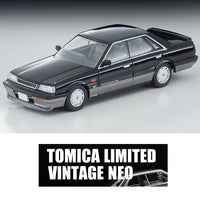 TOMYTEC TLVN 1/64 Nissan Skyline 4-door HT GTS Twin Cam 24V (Black/Silver) LV-N301b LV-N301a