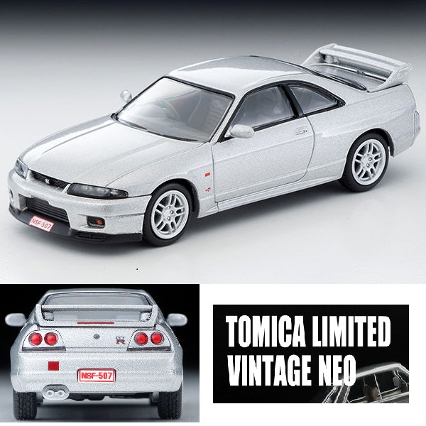 PREORDER TOMYTEC TLVN 1/64 Nissan Skyline GT-R Nurburgring Time Attack Silver LV-N308b (Approx. Release Date : MARCH 2024 subject to manufacturer's final decision)