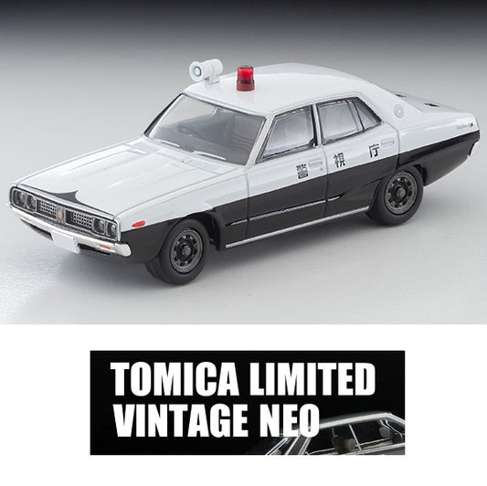 TOMYTEC TLVN 1/64 Nissan Skyline 2000GT Patrol Car (Metropolitan Police Department) 1976 LV-N315a