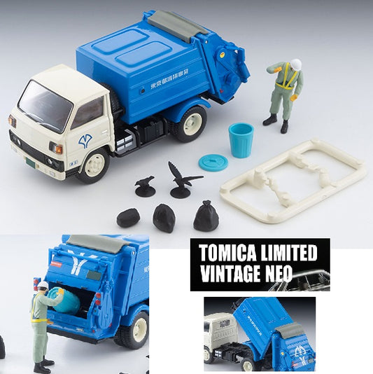 TOMYTEC TLVN 1/64 Mitsubishi Fuso Canter Cleaning Truck (White/Blue) LV-N343a