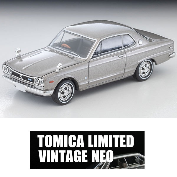 TOMYTEC TLVN 1/64 Nissan Skyline Hardtop 2000GT (Silver) 1971 LV-N357a