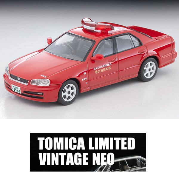 PREORDER TOMYTEC TLVN 1/64 Nissan Skyline 4-door sports sedan GT fire command vehicle (Chichibu Fire Department) LV-N363a (Approx. Release Date : MAR 2026 subject to manufacturer's final decision)