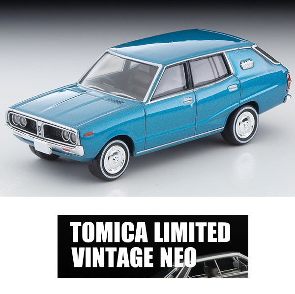 TOMYTEC TLV 1/64 Nissan Skyline Wagon 1800 Sporty GL (blue) 1972 LV-N55b