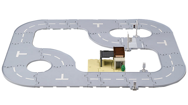 TOMICA TOWN Connectable Road Parts Set (with House)