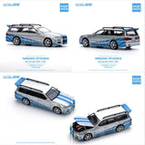 PREORDER POPRACE 1/64 Nissan Stagea - Blue/Silver PR640060 (Approx. Release Date: Q4 2023 and subject to the manufacturer's final decision)