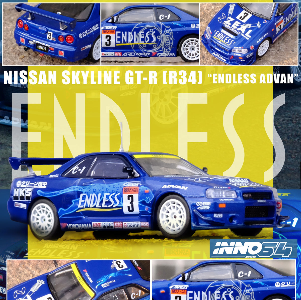 INNO64 1/64 NISSAN SKYLINE GT-R (R34) #3