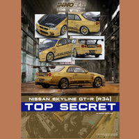 INNO64 1/64 TOP SECRET R34 GT-R Gold IN64-R34TS-GOLD
