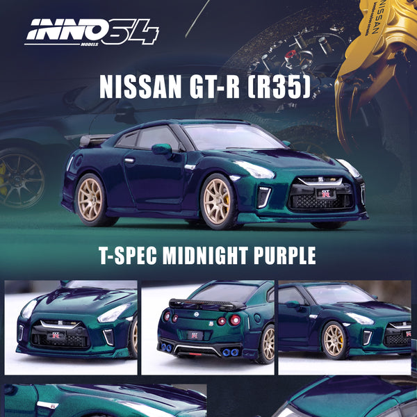 PREORDER INNO64 1/64 NISSAN GT-R (R35) T-SPEC Midnight Purple IN64-R35TS-MP (Approx. Release Date : APRIL 2024 subject to the manufacturer's final decision)